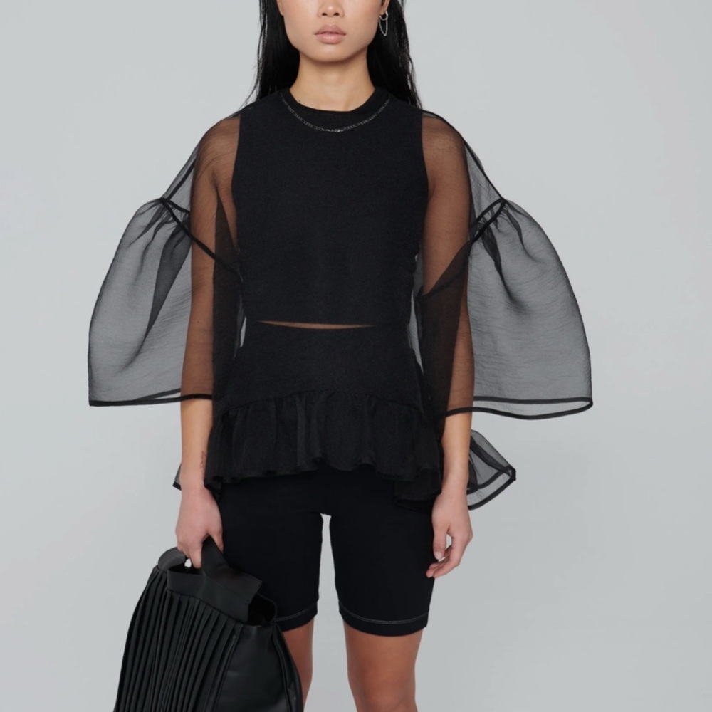 **NEW** Esthe Organza Oversized Blouse (Black)